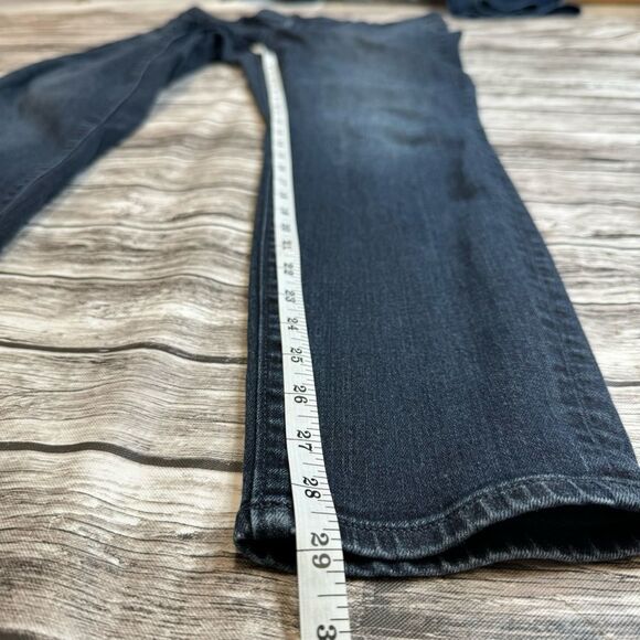 Ann Taylor LOFT Women's Slim Straight Leg Jeans Dark Blue Denim 32 Stretchy Zip - Picture 11 of 11